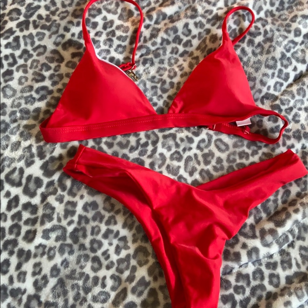 Sexy red bikini set